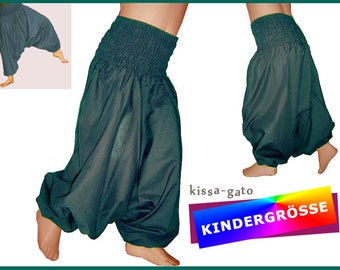 KINDER Pluderhose Pumphose tiefer Schritt petrol Hose kissagato Kinderhose Gr. 68 bis 140