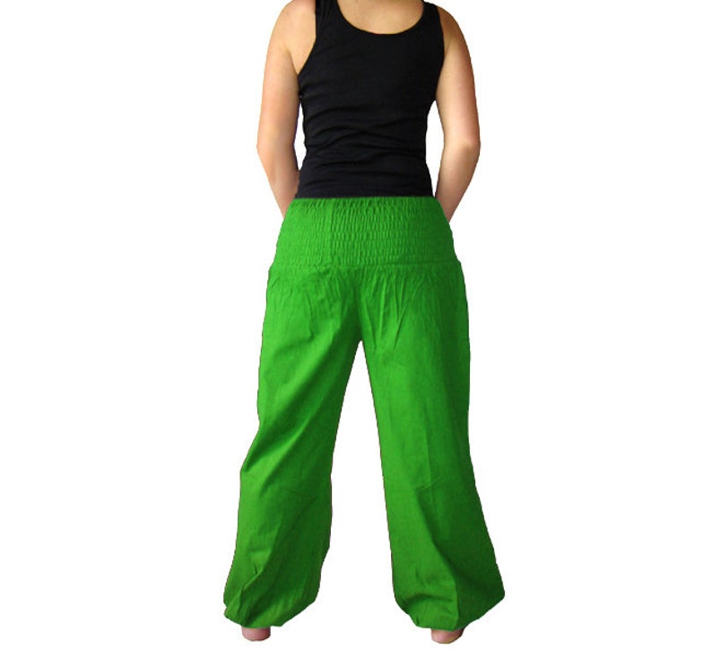 Pluderhose 100 cm Pumphose Yoga Pants apple green kissagato SHORT SIZE image 4