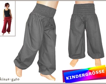 KINDER Pumphose BOB Pluderhose dunkelgrau grau Hose kissagato Kinderhose Gr. 68 bis 140