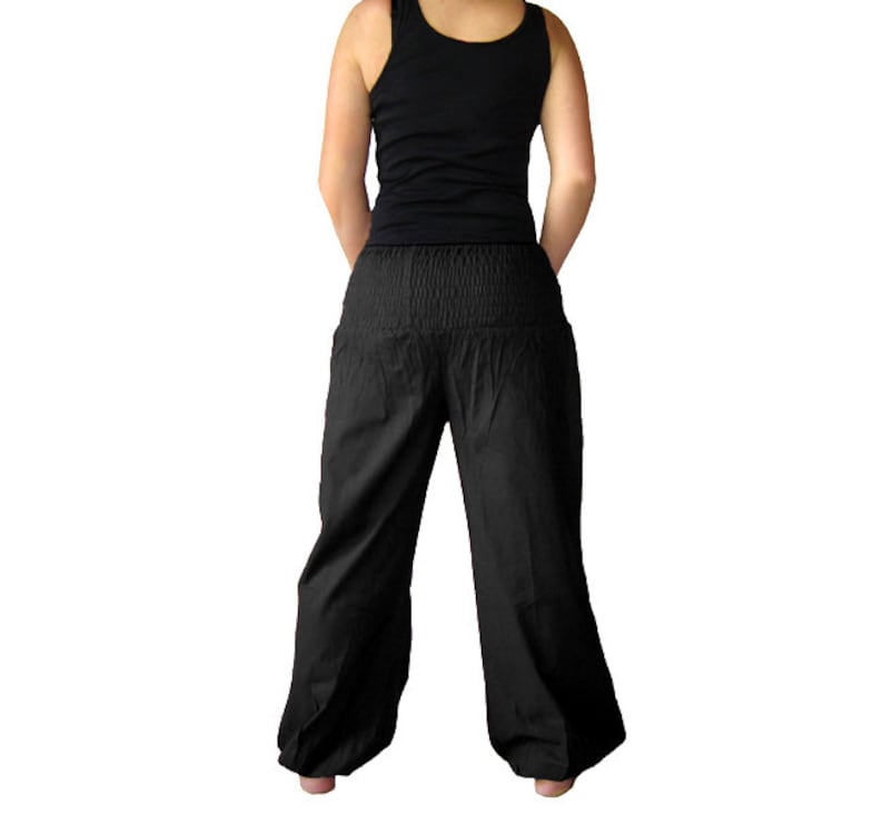 Pluderhose Pumphose Yoga Hose schwarz kissagato Bild 4