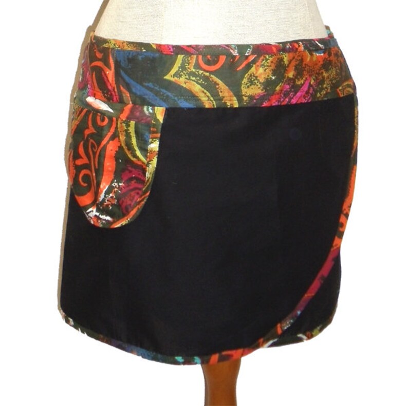 Winding skirt Klettrock Pina skirt mini skirt Acer Ferrari Kissagato pattern Mix Olive Black image 3