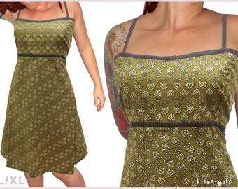 Summer dress DIRA dress Kissagato brass Green L XL Carrier dress