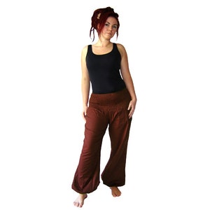 Harem pants EXTRA LONG bloomers yoga pants dark brown brown kissagato image 3