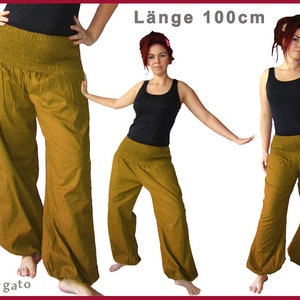 Pluderhose 100 cm Pump Pants Yoga Pants ochre kissagato SHORT SIZE image 1