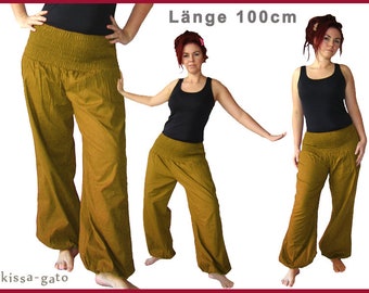 Pluderhose 100 cm Pump Pants Yoga Pants ochre kissagato SHORT SIZE