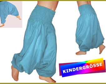 KINDER Pluderhose Pumphose tiefer Schritt hellblau Hose kissagato Kinderhose Gr. 68 bis 140