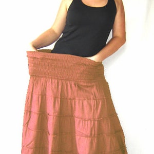 Plate skirt MANU skirt long far old pink kissagato Maxi skirt floor length image 3