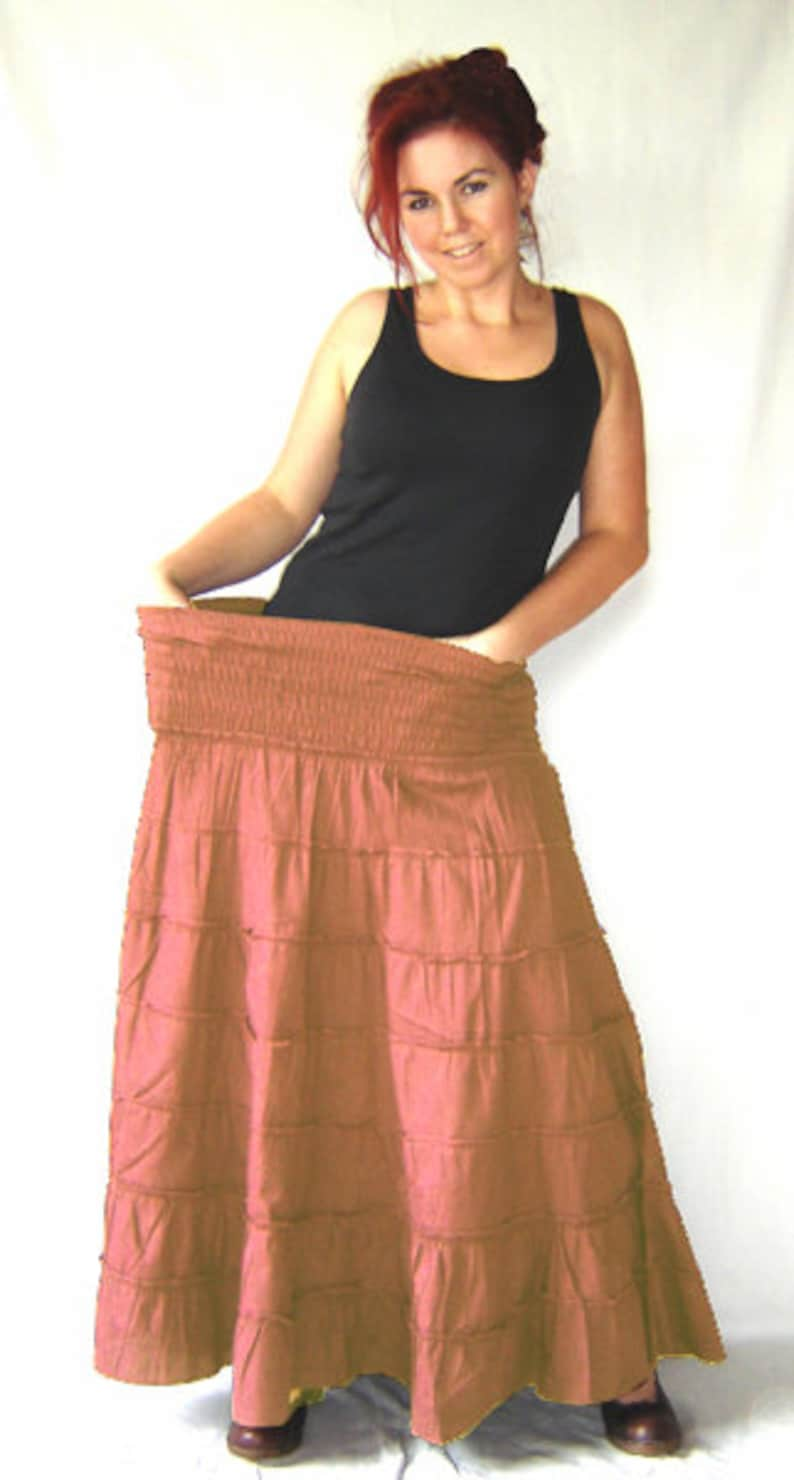 Plate skirt MANU skirt long far old pink kissagato Maxi skirt floor length image 3