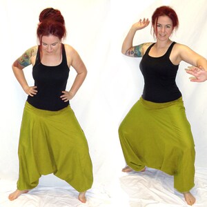 Harem pants Pluderhose Pump pants Sarouelhose Yoga olive 02 kissagato image 2