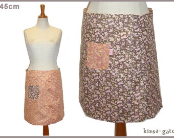 Reversible skirt LISI 45 cm wrap skirt Velcro kissagato Skirt taupe grey dusky pink S M L