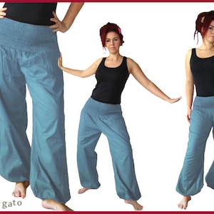 Harem pants harem pants yoga pants light blue kissagato image 1