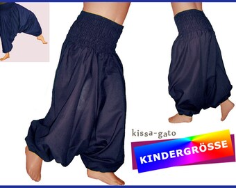 KINDER Pluderhose Pumphose tiefer Schritt dunkelblau blau Hose kissagato Kinderhose Gr. 68 bis 140