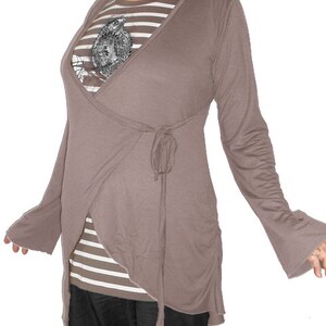 Winding jacket fina Mauve taupe grey jacket Kissagato Summer Jacket image 2