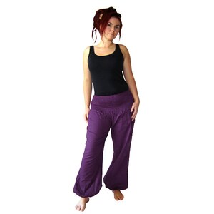 Pluderhose 100 cm Pantalon de yoga Pumphose kissagato violet TAILLE COURTE image 2