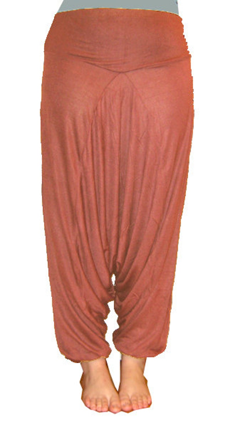 Sarouel Pants Viscose Pluderhose Yoga Pants dusky pink pink pump pants Harem pants kissagato image 3