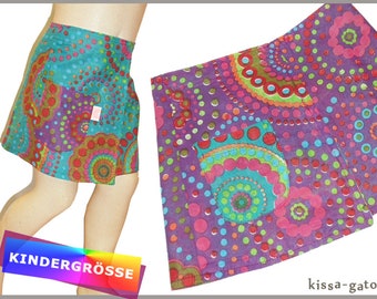 Kinderrock Wenderock LISI Wickelrock Mädchen kissagato lila petrol S M L Klettrock