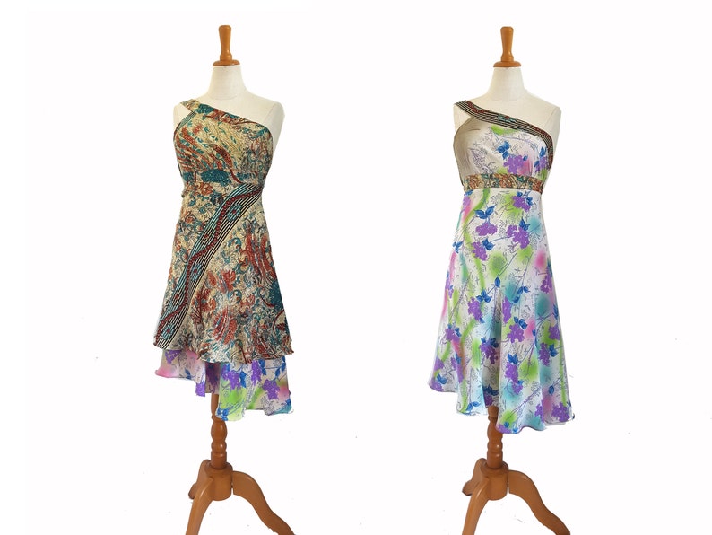 Wrap Skirt Wrap Dress CHAMELEON Layers Skirt Dress No. 14 kissagato upcycling image 5