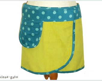 Velcro skirt Cacheur PIKA I2 Cord Velcro wrap skirt skirt kissagato S M L XL olive turquoise