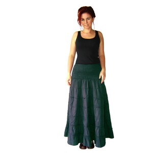 Plate skirt MANU skirt long wide petrol kissagato Maxiskirt floor length image 2