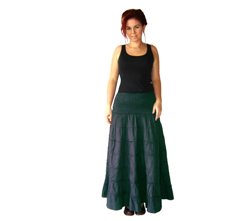 Plate skirt MANU skirt long wide petrol kissagato Maxiskirt floor length image 2