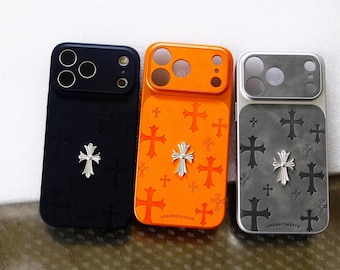 3D Gotisch Kruis iPhone-hoesje | Compatibel met iPhone 12–17 Pro Max | Ultradunne schokbestendige telefoonhoes | Donkere gotische stijl, cadeau voor haar