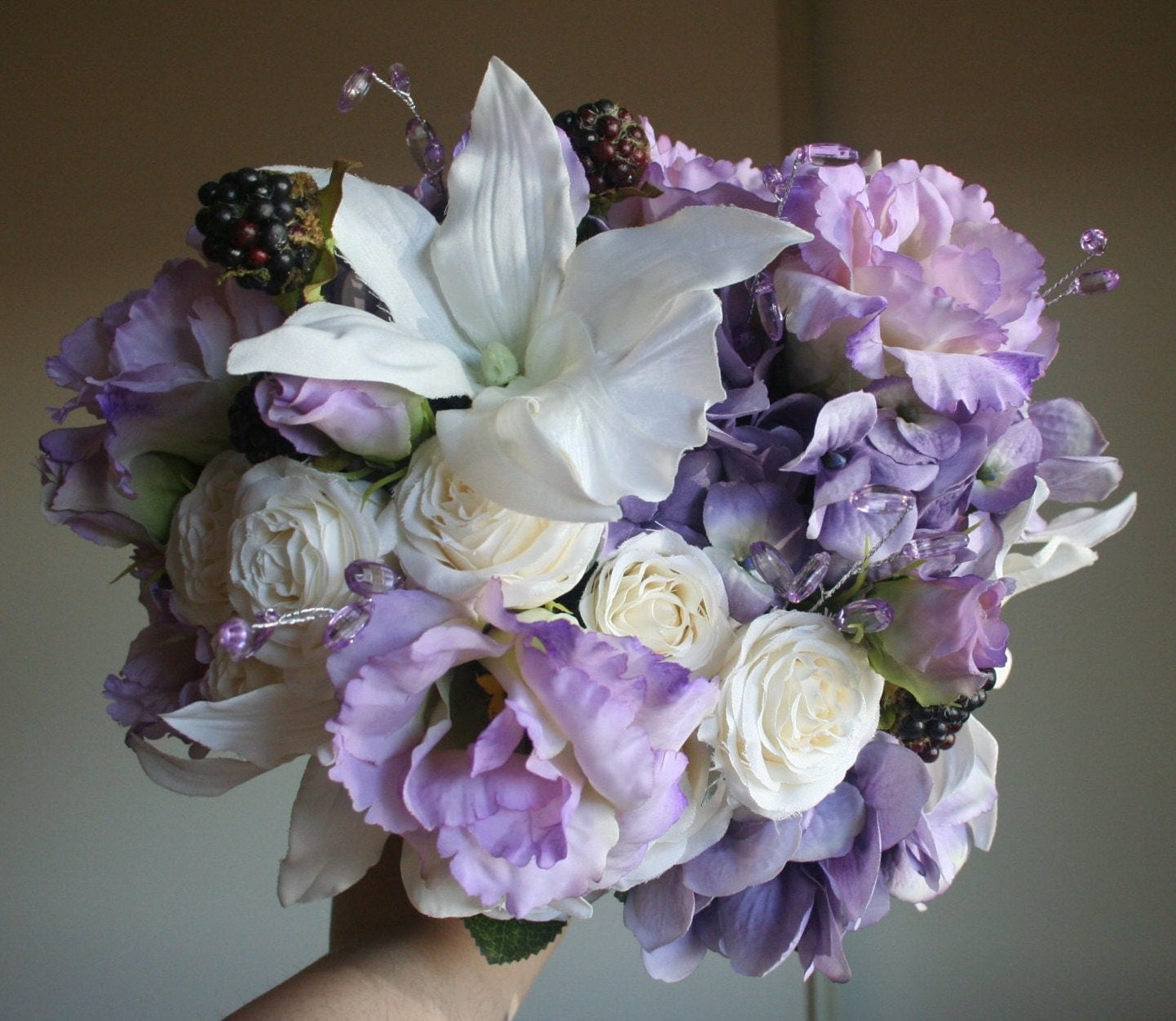 Lavender Bouquet & Boutonniere Set Lisianthus Roses - Etsy Canada