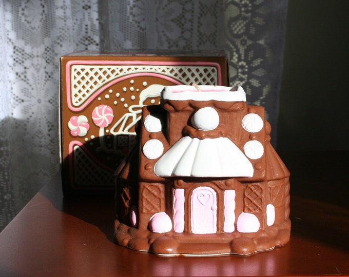 Vintage Avon Gingerbread House Candle Frankincense and Myrrh Etsy