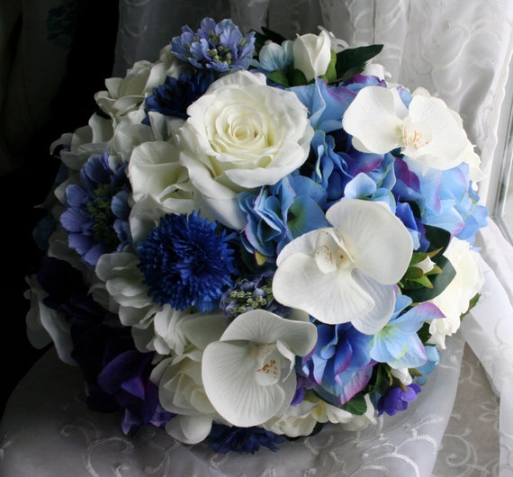 Custom Gardenia Bouquet \u0026 Boutonniere Set with Orchids, Roses, Hydrangea Blooms , Premium Bridal Silks , Island Garden , Your Wedding Colors