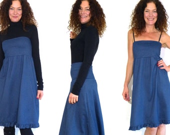 Kleid und Rock in Einem! In Jeans-Optik