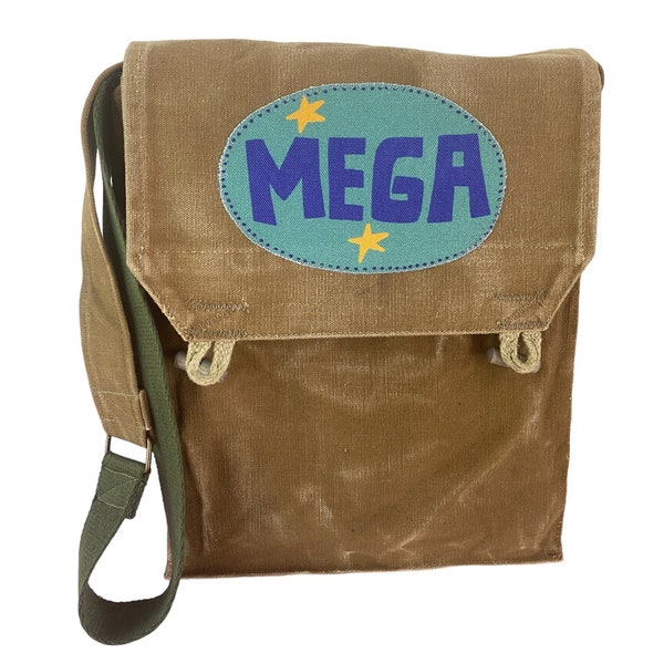 MEGA, recycled bag, olive, shoulder bag for women, shoulder bag for men