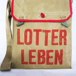 Lotterleben, recycling bag, olive, shoulder bag for women, shoulder bag for men