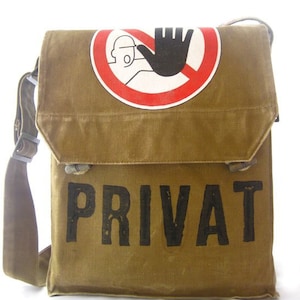Private, recycling bag, olive
