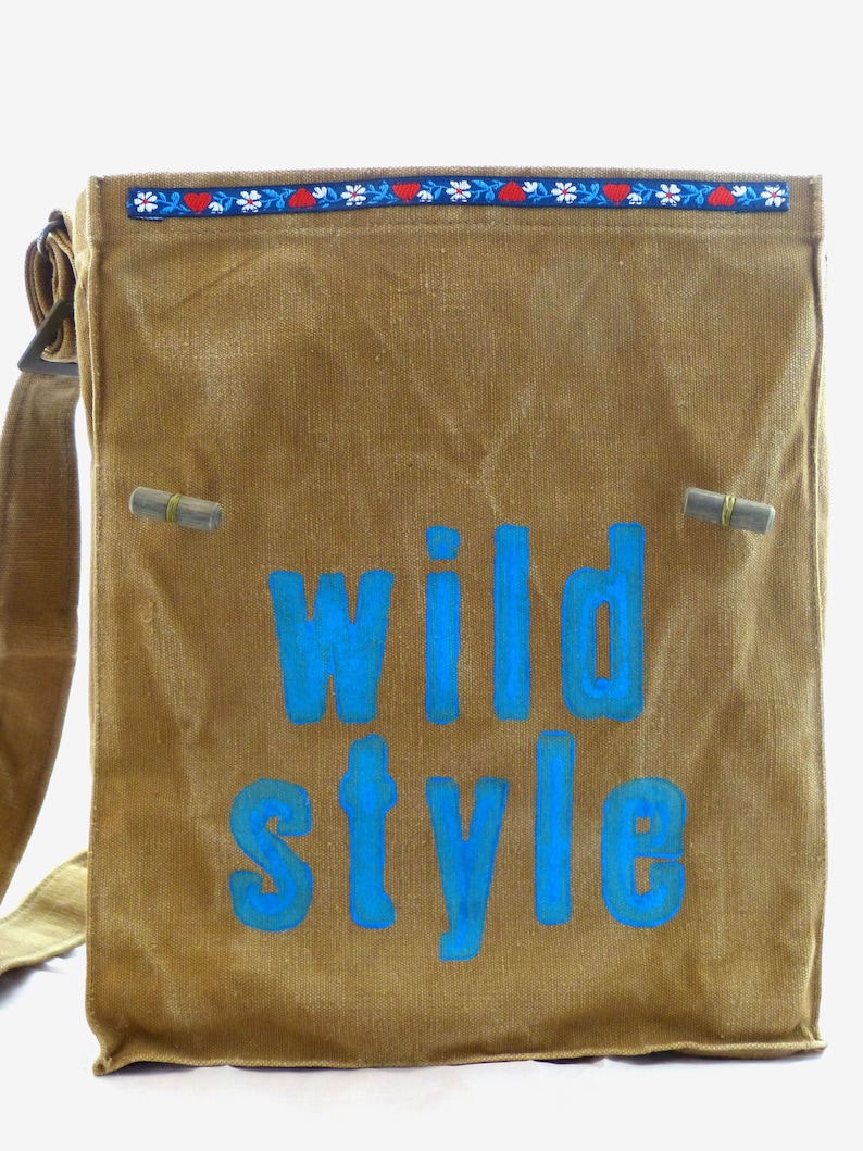 WILD STYLE, recycling tasche, oliv, Umhängetasche Damen, Umhängetasche Herren zdjęcie 3