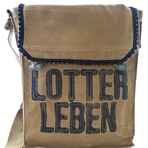 Lotterleben, schwarz, recycling tasche, oliv, Umhängetasche Damen, Umhängetasche Herren Bild 1