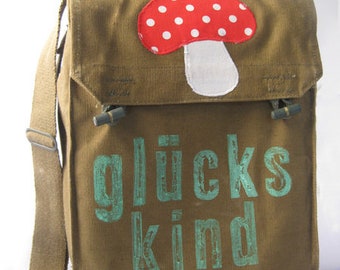 Glückskind, recycling bag, olive, shoulder bag women