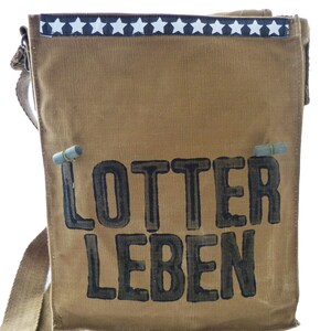 Lotterleben, schwarz, recycling tasche, oliv, Umhängetasche Damen, Umhängetasche Herren Bild 2