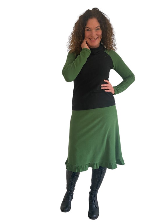 Rok met volant midi hotsell