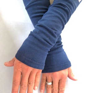 Cuffs, arm warmers, wrist warmers UNISEX navy blue image 1