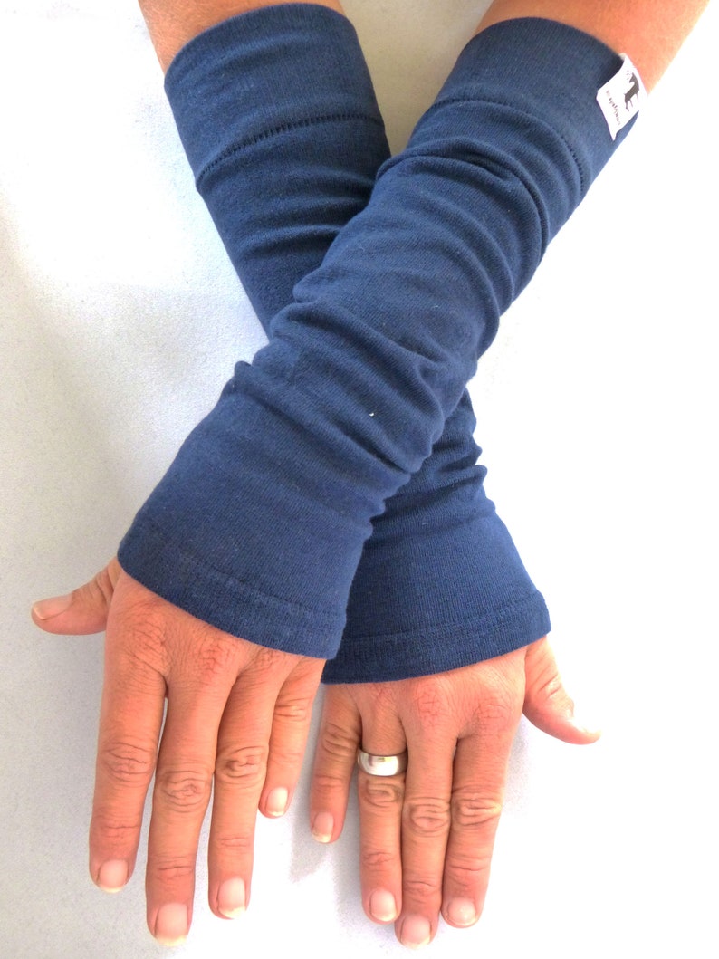 Cuffs, arm warmers, wrist warmers UNISEX navy blue image 1