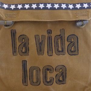 La vida loca, recycling bag, olive, shoulder bag for women, shoulder bag for men image 2