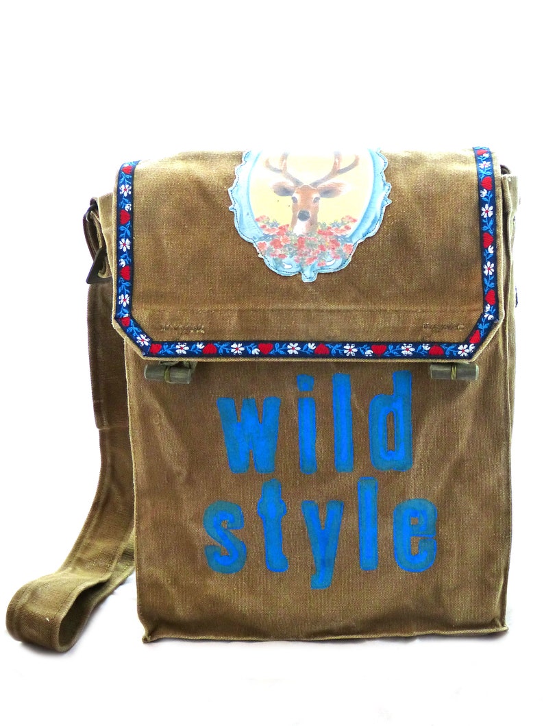 WILD STYLE, recycling tasche, oliv, Umhängetasche Damen, Umhängetasche Herren zdjęcie 1