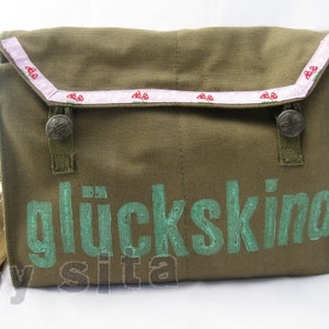 Glückskind, bag, olive, green, pink, shoulder bag for women, shoulder bags for men, shoulder bag for children