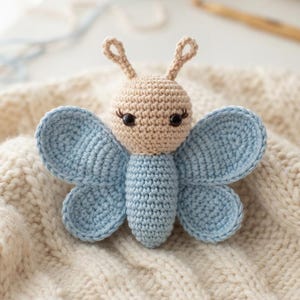 Small Butterfly Plush, Cute Amigurumi Insect, Cute Butterfly Plush PDF, Beginner Crochet Pattern, Instant Digital Download