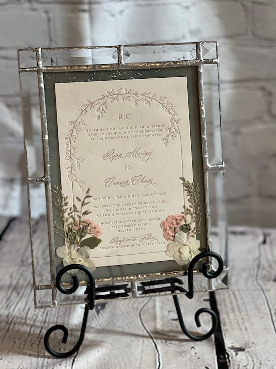 Custom Made Stained Glass Keepsake Frame Etsy