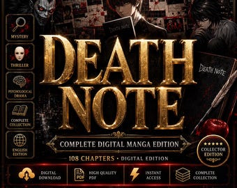 Death Note Manga-Sammlung | Komplette digitale Manga-Ausgabe | Anime-Mystery-Thriller | Sofort-Download