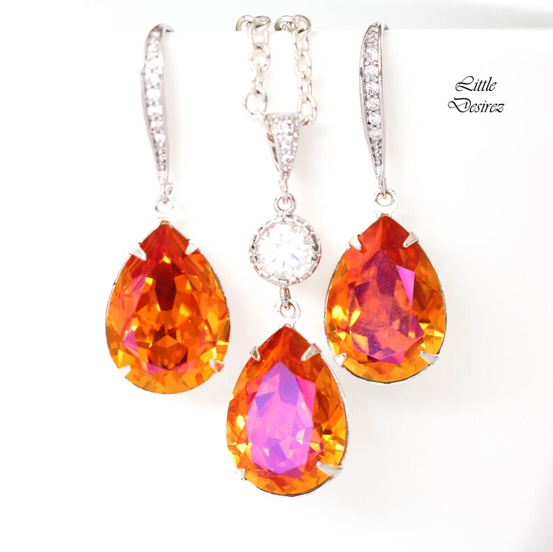 Earrings Orange and Pink Fuchsia Pink and Orange Earrings Etsy