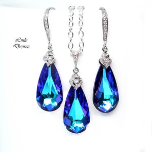 Conjunto de joias de noiva roxo joias de cristal para dama de honra joias de casamento joias de baile joias de cristal joias de cor prateada HE33JS