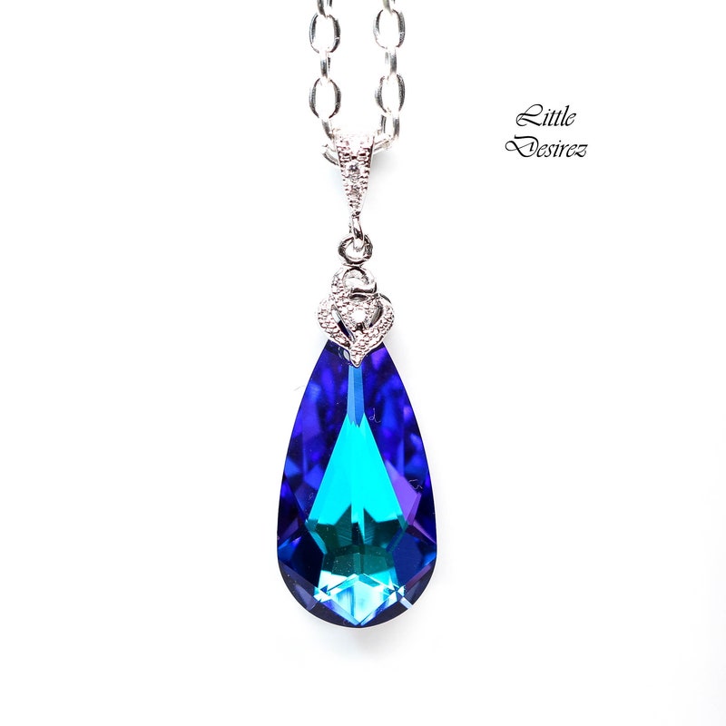 Purple Drop Necklace in 14K Gold