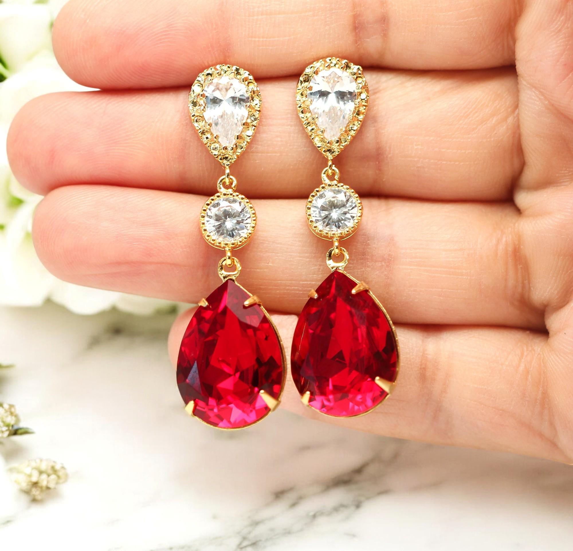 green emerald velvet dress Sensational Gold Drop Earrings - All Jewelry main image 1