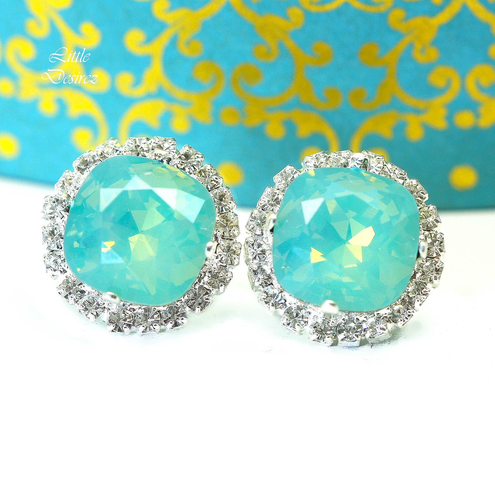 Mint Earrings Sea Foam Earrings Mint Green Earrings Pacific Etsy